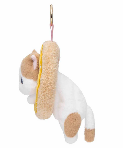 Mofusand COFFEE AND DONUTS Orange Cream Donut Cat Key Ring Mascot Plush