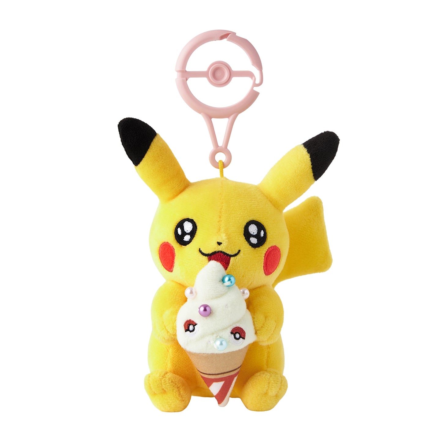 Pikachu Oiri Soft Serve Mascot Plush with Carabiner