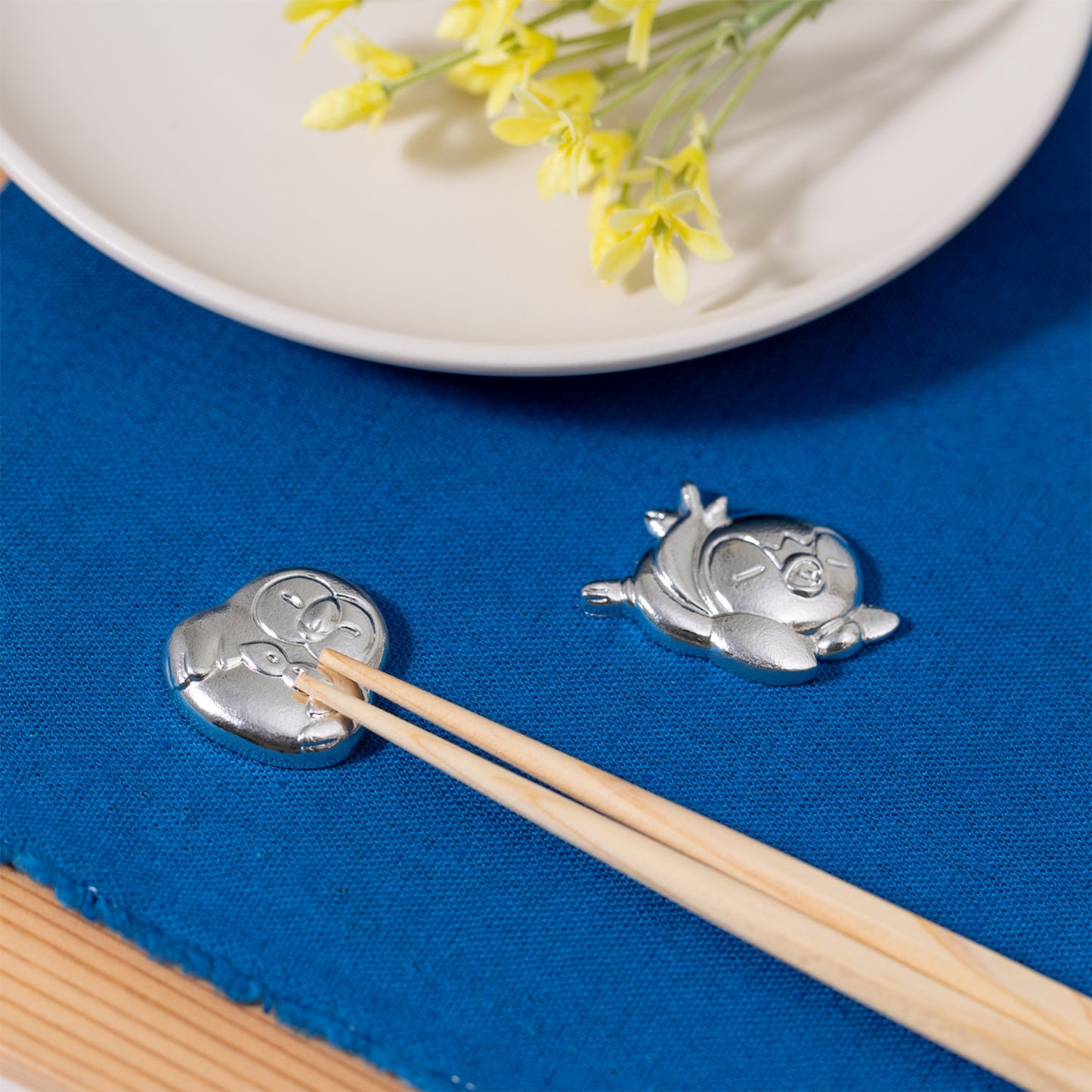 Rowlet Piplup NOUSAKU Tin Chopstick Rest Set of 2