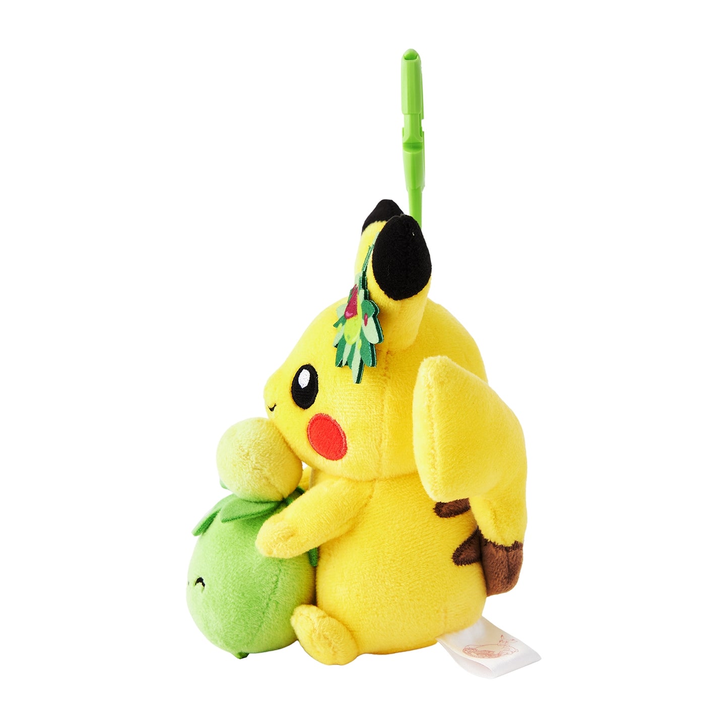 Pikachu & Smoliv Pokemon Center Kagawa Mascot Plush with Carabiner