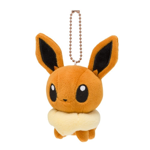 Eevee Pokemon Dolls Fluffy Mascot Plush Keychain