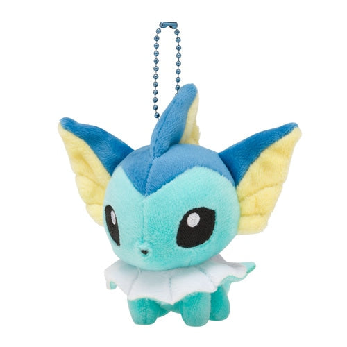 Vaporeon Pokemon Dolls Fluffy Mascot Plush Keychain