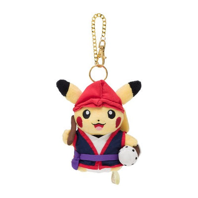 Eisa Pikachu Pokemon Center Okinawa Mascot Plush Keychain