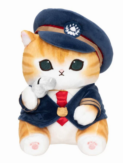 Mofusand Stationmaster Orange Cat Plush
