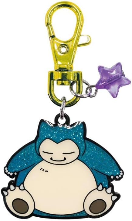 Snorlax Sparkly Metal Keychain