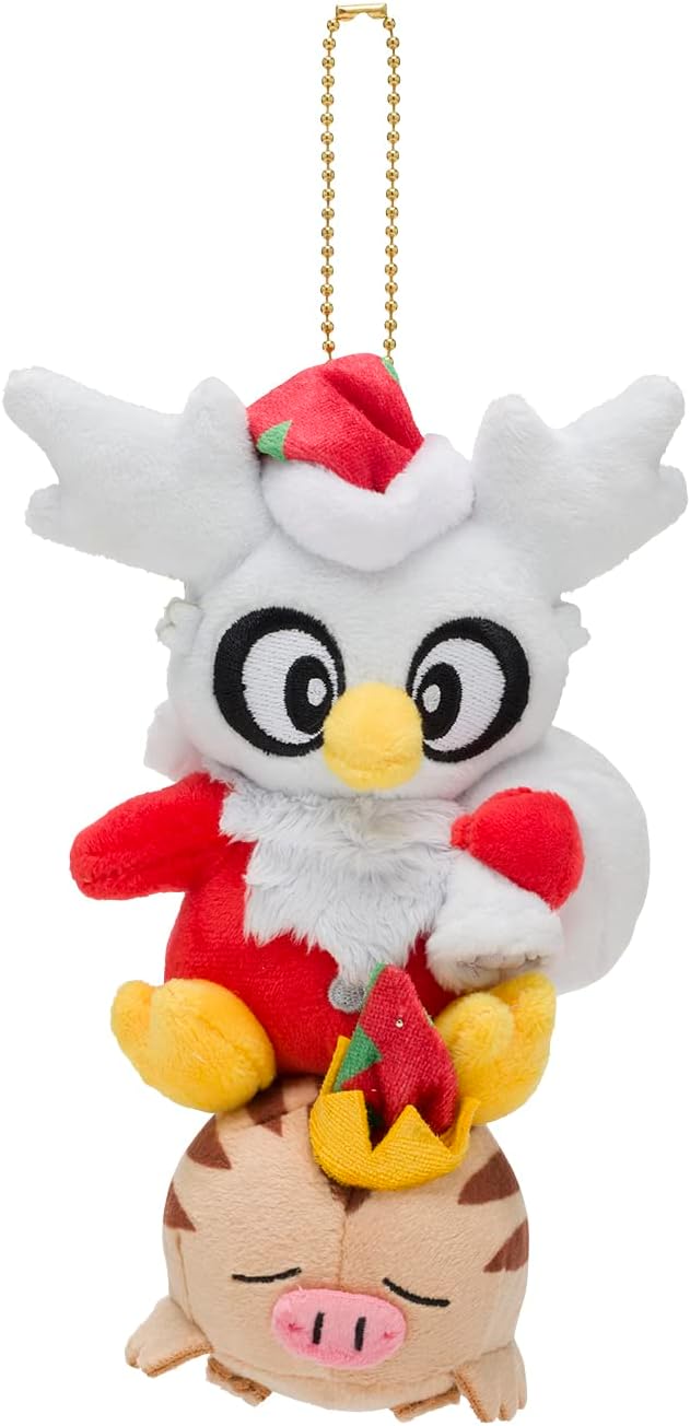 Delibird & Swinub Pokemon Christmas Toy Factory Mascot Plush Keychain