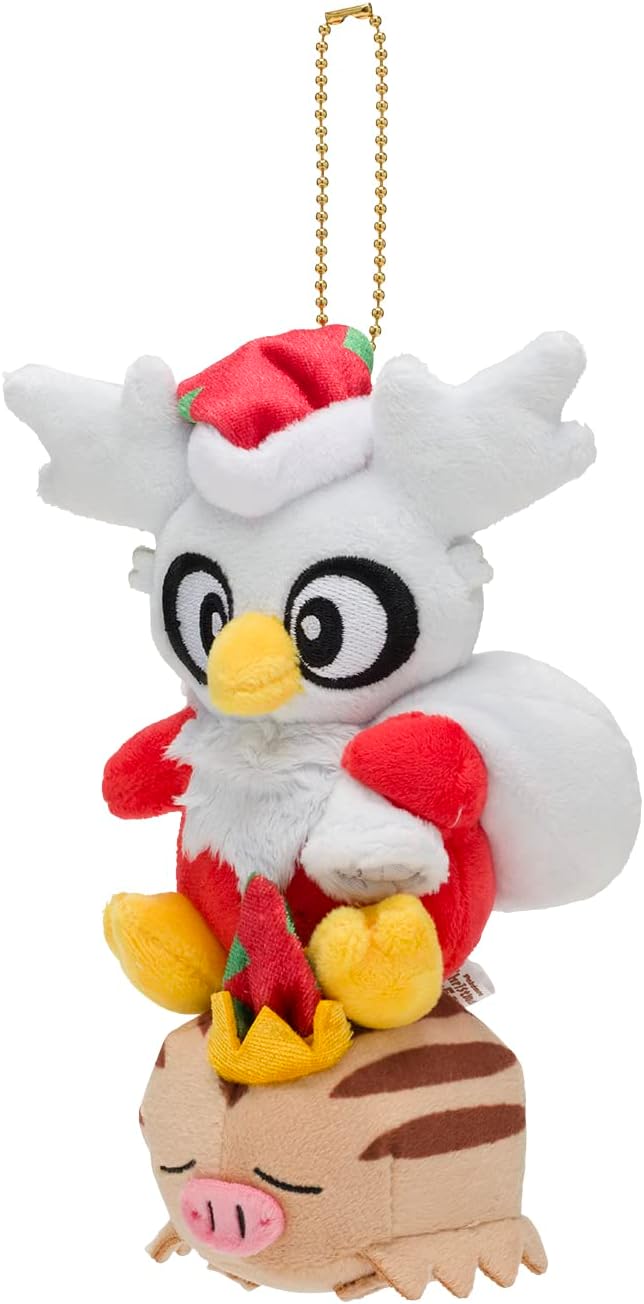 Delibird & Swinub Pokemon Christmas Toy Factory Mascot Plush Keychain