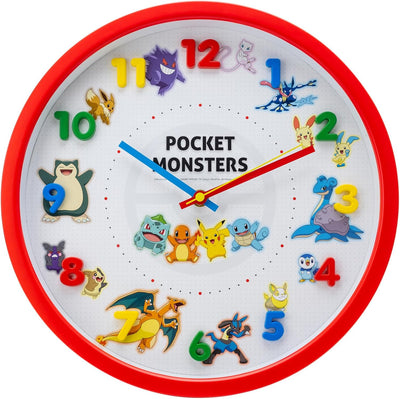 T's Factory Pocket Monsters Red Wall Clock