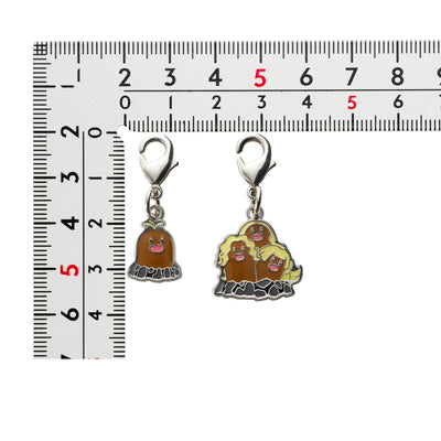 Alolan Diglett Alolan Dugtrio National Encyclopedia Metal Charm