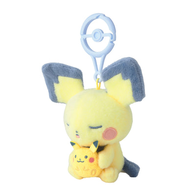 Pichu & Pikachu Plush Little Daydream Mascot Plush with Carabiner