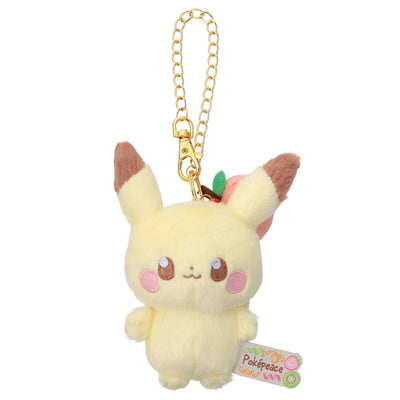 Pikachu Pokepeace Mascot Plush (Colorful Version with Apple) with Chain