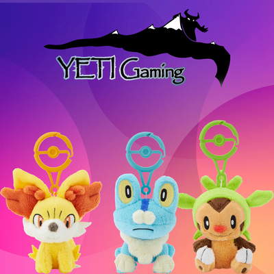 Chespin, Fennekin, Froakie Carabiner Bundle