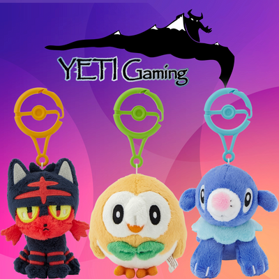 Rowlet, Litten, Popplio Carabiner Bundle