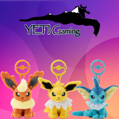 Vaporeon, Jolteon, Flareon Carabiner Bundle