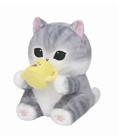 Mofusand Hooded! Naughty Dinosaur Gray Cat Fluffy Poncho Plush