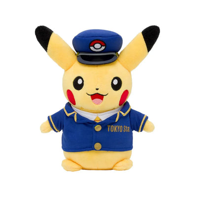 Pikachu Stationmaster Pikachu Plush Tokyo Station Pokemon Store Version