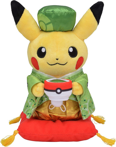 Male Kimono Pretend Tea Party Plush Pikachu Pokemon Center Kyoto