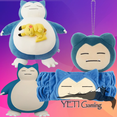 Snorlax face shaped Mascot, Moncolle, Hair Band, Sleep with Pikachu Plush Snorlax Bundle!