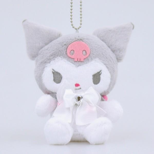 Kuromi Colorful Boa Mascot Plush (White)