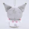 Kuromi Colorful Boa Mascot Plush (White)