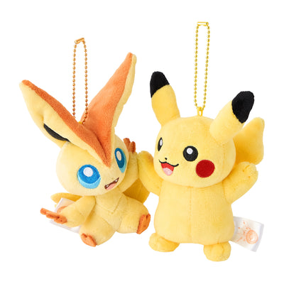 Pikachu & Victini High Touch Mascot Plush Pokemon Center Tohoku