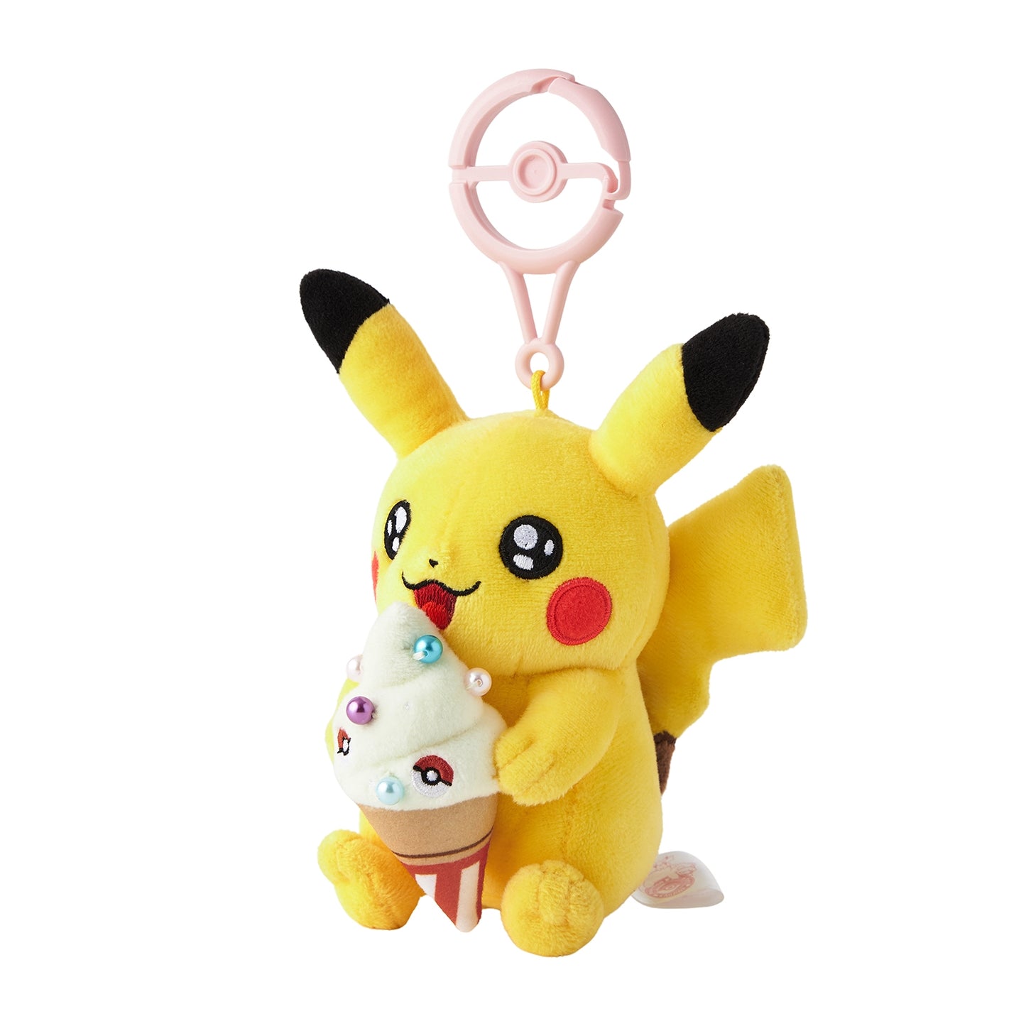 Pikachu Oiri Soft Serve Mascot Plush with Carabiner