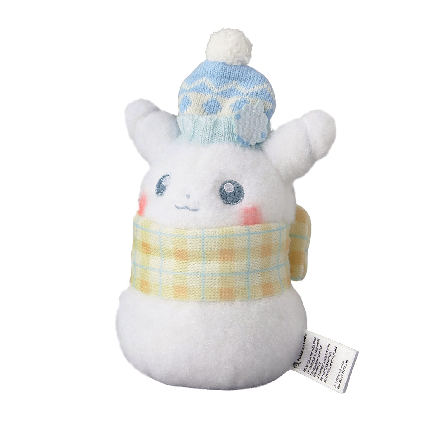Pikachu Snow Daruma Snowman Plush