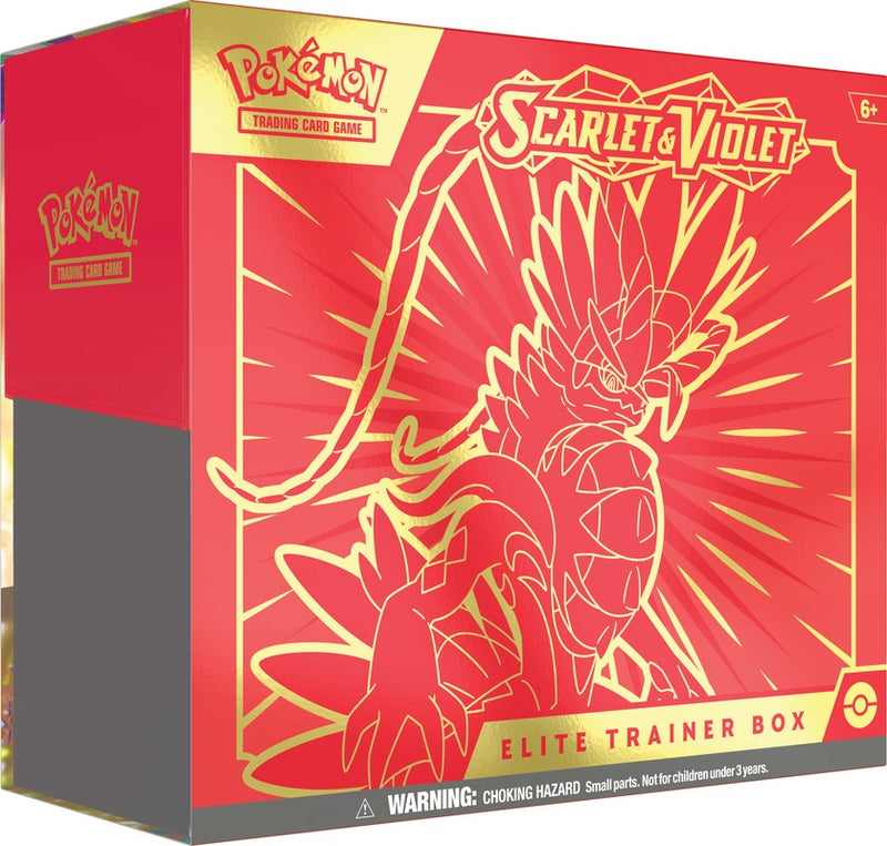 Scarlet and Violet Elite Trainer Box CASE of -5 each Koraidon and Miraidon