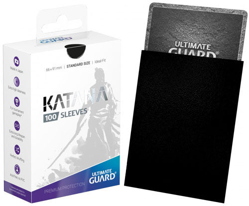 Katana 100 Ct Sleeves Black Standard